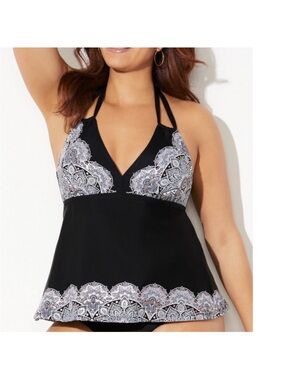 New Sashi Apron Halter Tankini Top Swimsuits For All size 14